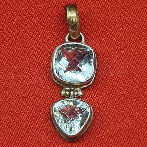 Vintage Pendant Clear Quartz Gemstones